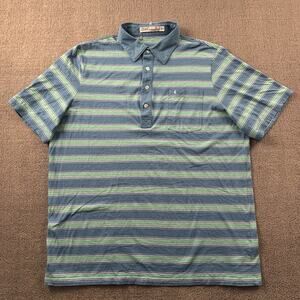 Criquet Polo Shirt Adult Extra Large Striped Short Sleeve Casual Preppy Men's